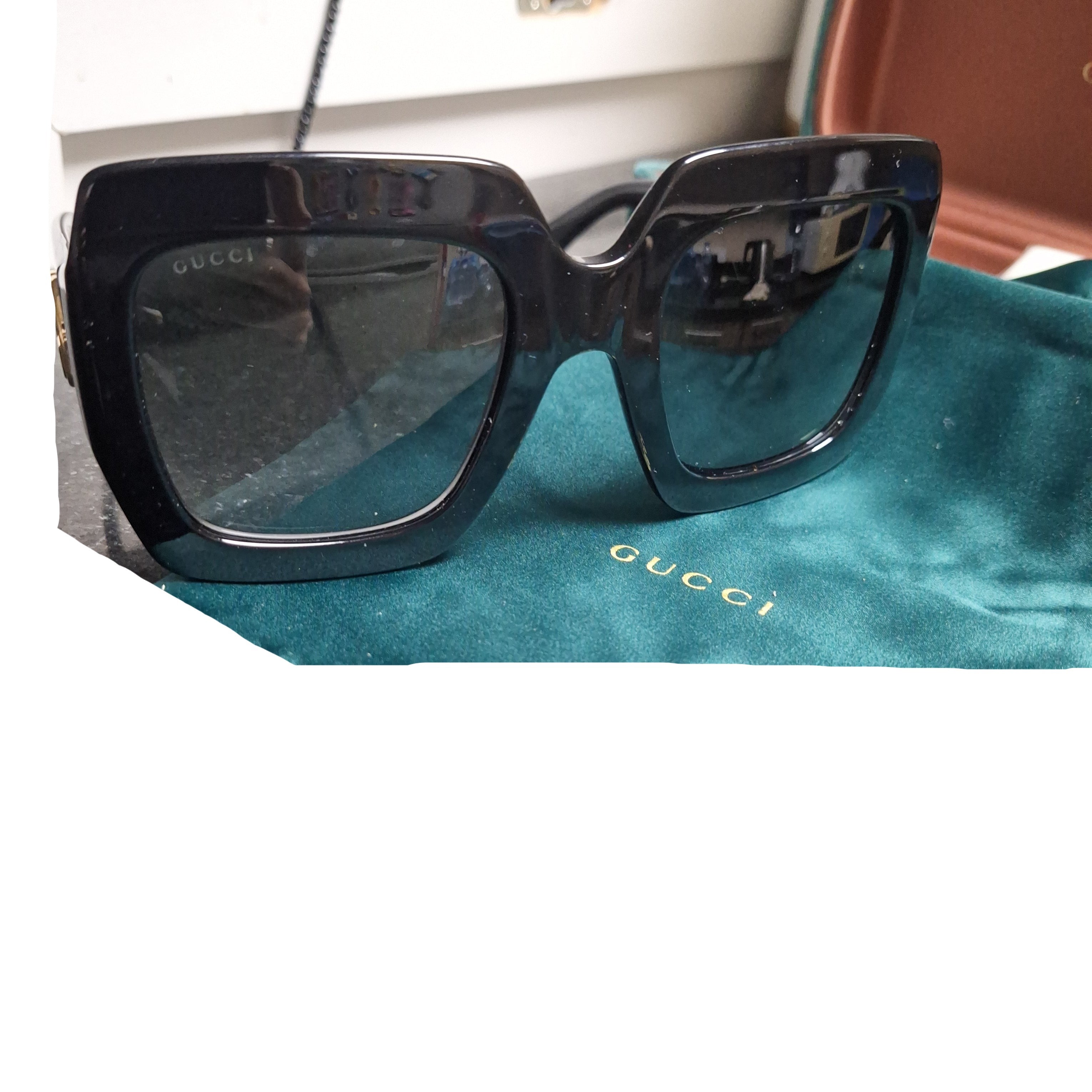 Gucci 54mm outlet square sunglasses glitter